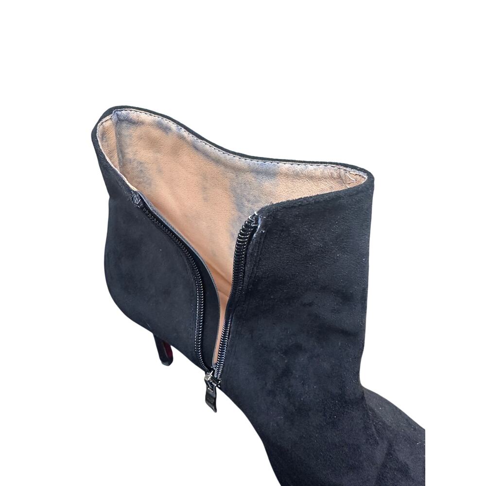 Christian Louboutin Black Red Bottom Bootie Size 10.5 41 Designer Luxury Staple - Picture 5 of 11